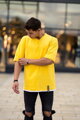 Divatos férfi VSB BASIC sárga póló