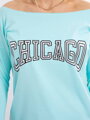 Sportos póló felirattal CHICAGO 9345 menta