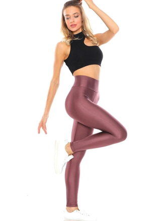 Sportos és elasztikus leggings rózsaszín színben