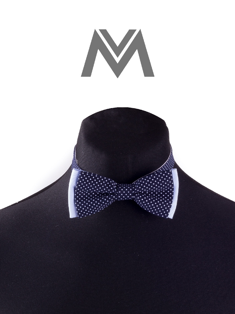 Męska mucha, podwójna, elegancka, koloru granatowego, wesela, bale, imprezy towarzyskie Męska mucha, podwójna, elegancka, koloru granatowego, wesela, bale, imprezy towarzyskie