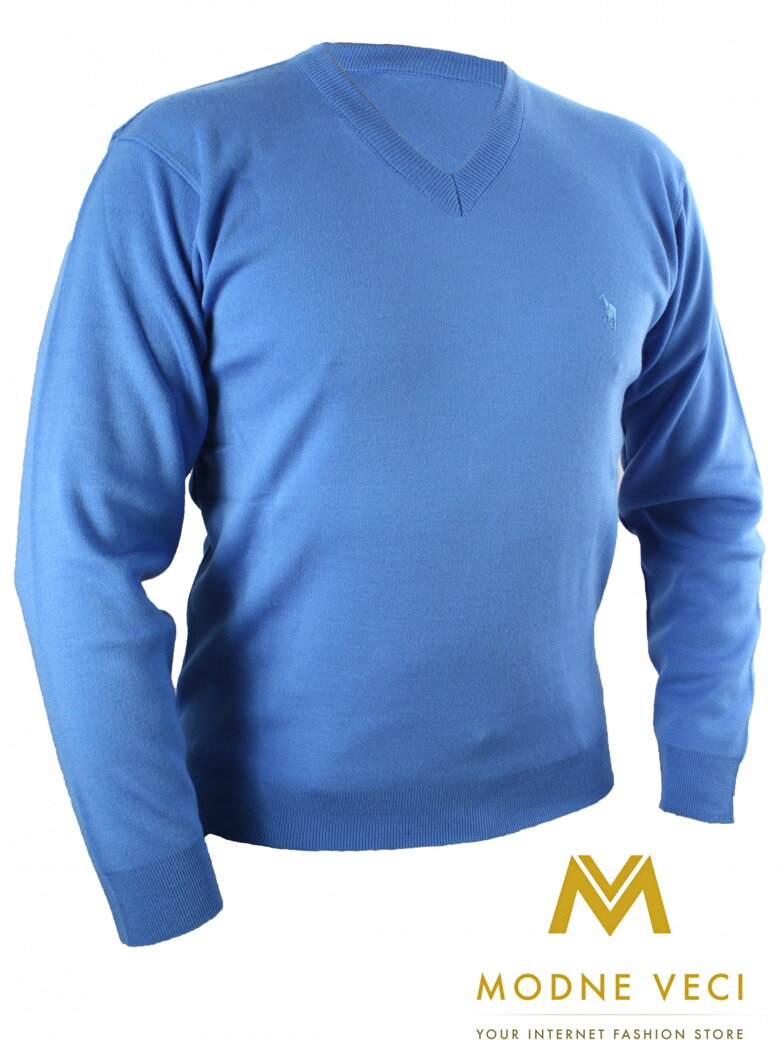 męski sweter niebieski