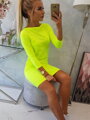 Női sportos ruha neon 8825 sárga színben