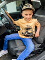 Narancssárga mintás póló fiúknak