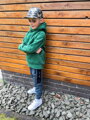 Kisfiús melegítő nadrág TOMMY LIFE petróleumzöld