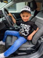 Fekete rövid ujjú póló felirattal