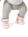 Bélelt csecsemő papucs világosrózsaszín színben