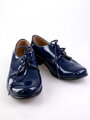 Chlapčenské detské spoločenské kožené topánky 99 L modré