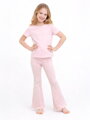 Detské ružové zvonové bavlnené legíny VSB BELLSY