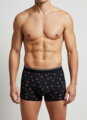 Férfi fekete boxeralsó pálma mintával