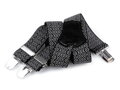 Traky dĺžka 120 cm šírka 3,5 cm čierna biela vzor 650352
