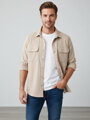 Pánska košeľová bunda VSB CASUAL béžová 