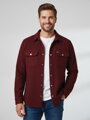 Pánska košeľová bunda bordo VSB CASUAL 