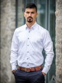 Férfi fehér vászoning kék kiegészítőkkel VS-PK-1854