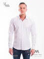 VERSABE Luxus férfi fehér ing, piros belső mandzsettával SLIM FIT VÁGÁS VS-PK-1711