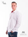 VERSABE Luxus férfi fehér ing, piros belső mandzsettával SLIM FIT VÁGÁS VS-PK-1711