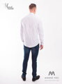 VERSABE Luxus férfi fehér ing, piros belső mandzsettával SLIM FIT VÁGÁS VS-PK-1711
