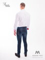 VERSABE Luxus férfi fehér ing, piros belső mandzsettával SLIM FIT VÁGÁS VS-PK-1711