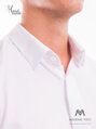 VERSABE Luxus férfi fehér fényes ing mandzsettagombokkal SLIM FIT VÁGÁS VS-PK-1712