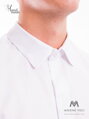 VERSABE Luxus férfi fehér fényes ing mandzsettagombokkal SLIM FIT VÁGÁS VS-PK-1712