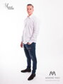 VERSABE Klasszikus fehér, enyhén fényes ing  SLIM FIT vágásban VS-PK-1714