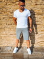 Férfi rövid melegítő nadrág Tommy Life szürke