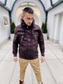 Stílusos melegítő felső sötétbarna színben
