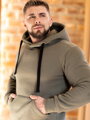 Férfi pulóver VSB HOODIE khaki