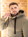Férfi pulóver VSB HOODIE khaki