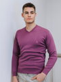 Štýlový pánsky fialový sveter N18