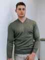 Férfi pulóver N14 világos szürke