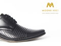 Elegáns cipő - bőr modell 218 - fekete