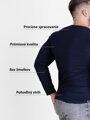 Sportos férfi sötétkék trikó hosszú ujjal Versabe