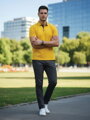 Férfi POLO trikó VSB VUGO sárga színben
