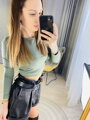 Női pamut crop top VSB AMI olivazöld színben