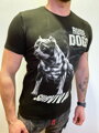 Mintás férfi póló Rude DOGS - fekete színben