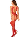Červený dámsky eroticky N122 bodystocking