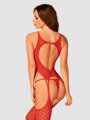 Červený dámsky eroticky N122 bodystocking