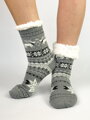 Karácsonyi zokni szürke színben L26032 rénszarvas