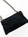 Fekete stílusos crossbody csillámos kézitáska