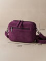 Dámska fialová semišová crossbody kabelka