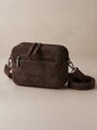 Dámska semišová crossbody kabelka Chocolate