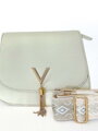 Stílusos női crossbody krém színű kézitáska
