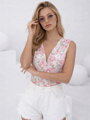 Kvetinové dámske body bez rukávov