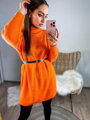 Kényelmes női szvetter narancssárga színben