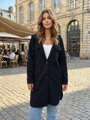 Fekete női átmeneti kabát