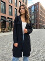 Fekete női átmeneti kabát