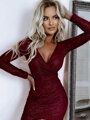 Testhezálló női ruha FLV673 wine shine 
