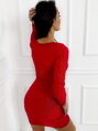 Csillámló női ruha FLV673 red shine 
