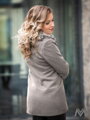VERSABE Női elegáns kabát szőrmével DEYSI- szürke
