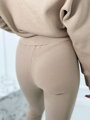 Pamut szett felső + leggings 9618 világosbézsá
